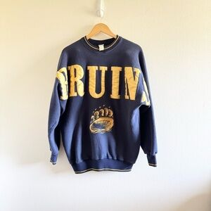 Vintage Legends Bruins Navy and Gold Paw Sweater size Large Bold